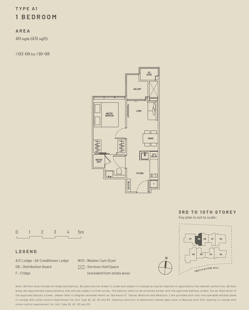 Hill House 1 Bedroom Floor Plan 1
