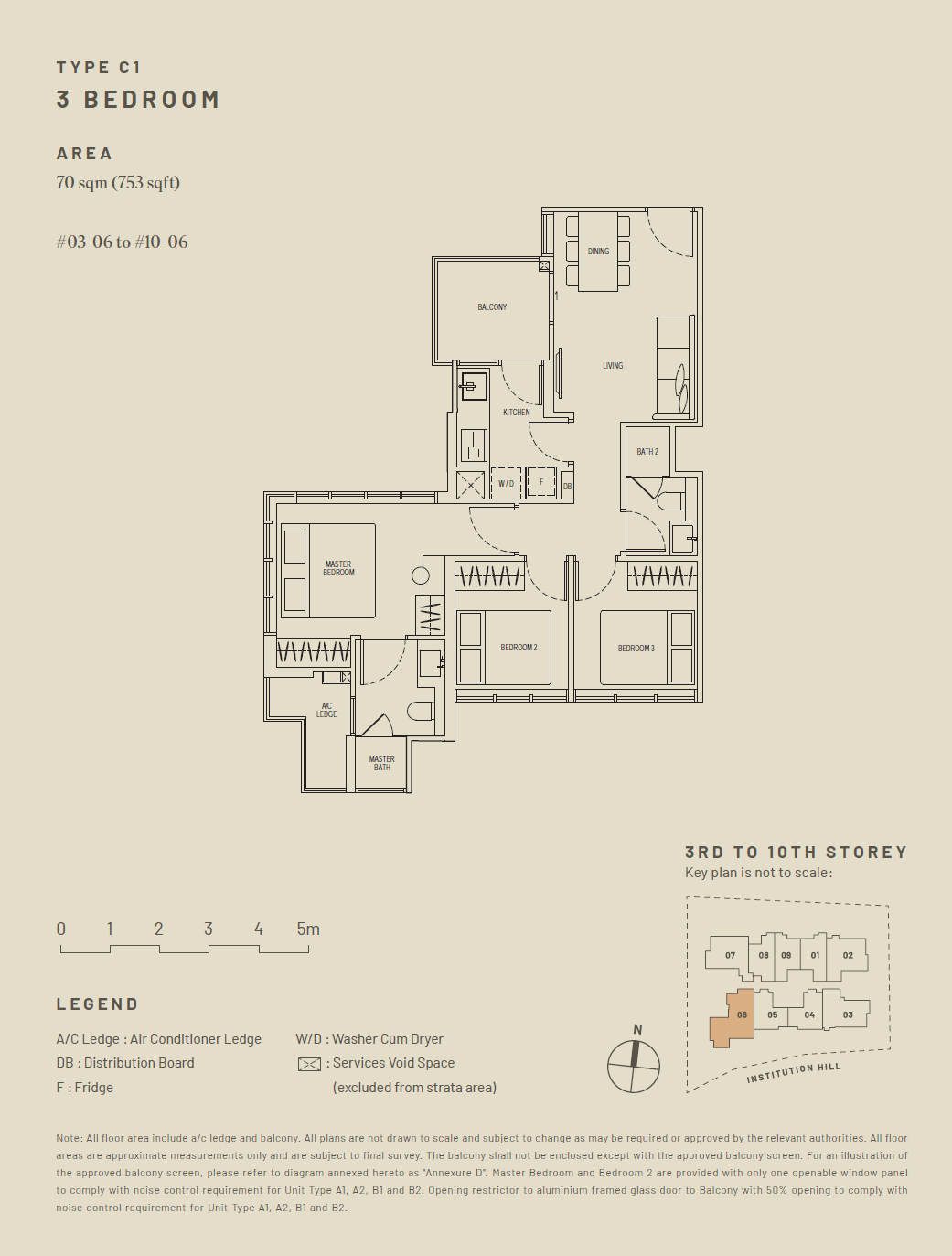 Hill House 1 Bedroom Floor Plan 3